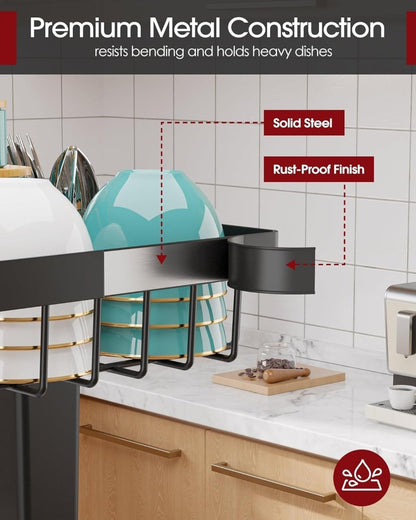 Over‑Sink Dish Drying Rack | Space‑Saving Kitchen Storage Organizer - 85CM - Saadiq.pk