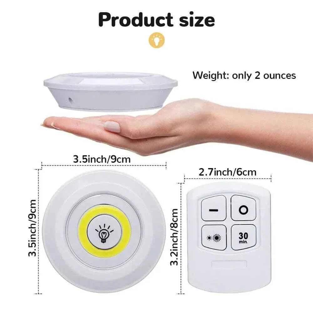 Pack of 3 Wireless LED Night Lights with Remote Control - Ultra - Bright - Saadiq.pk