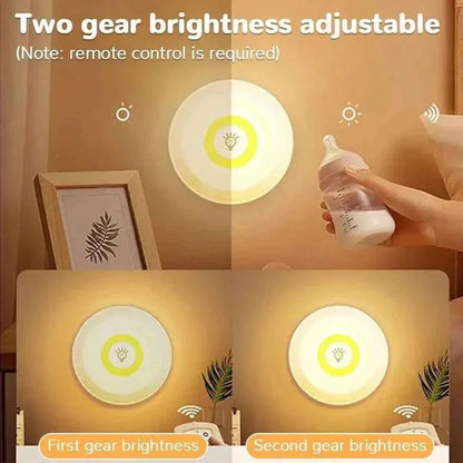 Pack of 3 Wireless LED Night Lights with Remote Control - Ultra - Bright - Saadiq.pk