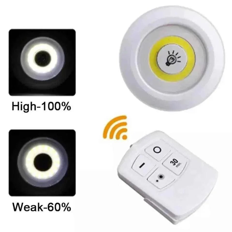 Pack of 3 Wireless LED Night Lights with Remote Control - Ultra - Bright - Saadiq.pk