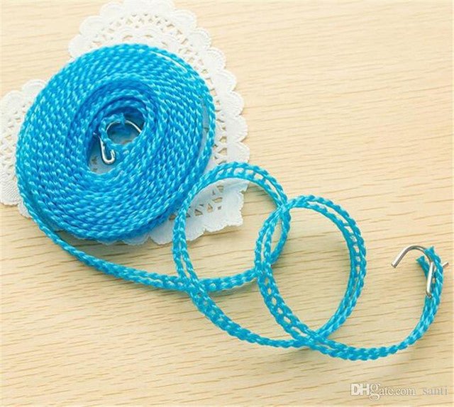 Plastic Cloth Hanging Rope Clothesline – 5 Meters Durable & Adjustable - Saadiq.pk
