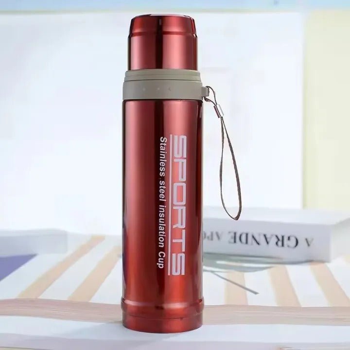 Portable 750ml Vacuum Insulated Stainless Steel Bullet Bottle – Leak - Proof Thermos - Saadiq.pk
