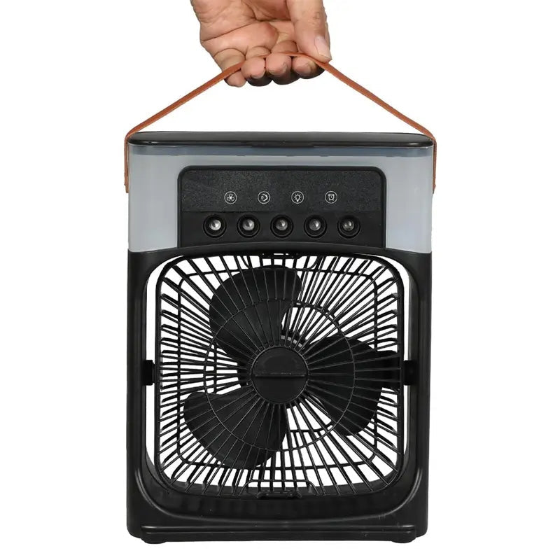 Portable Air Cooler Desk Fan with Water Spray – USB Mini Air Conditioner - Saadiq.pk