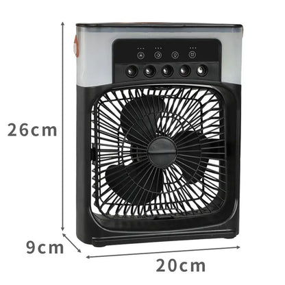 Portable Air Cooler Desk Fan with Water Spray – USB Mini Air Conditioner - Saadiq.pk