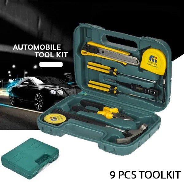 Portable Auto Tool Kit 9 Pcs Set – Essential Car Repair Tools - Saadiq.pk