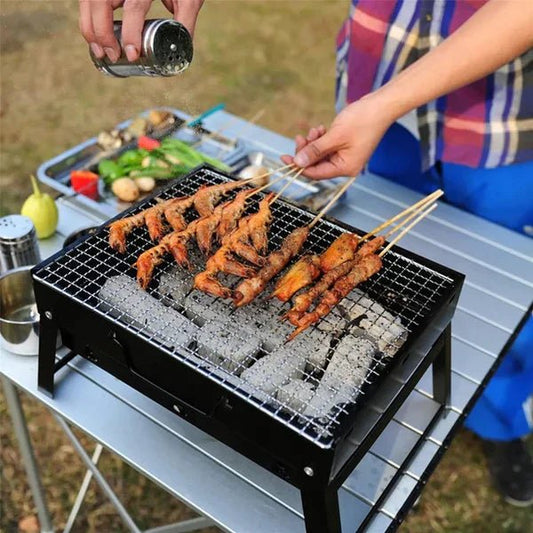 Portable Foldable BBQ Grill – Lightweight Charcoal Barbecue Stove - Saadiq.pk