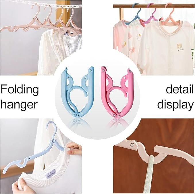 Portable Folding Clothes Hangers – Travel & Home Use - Saadiq.pk