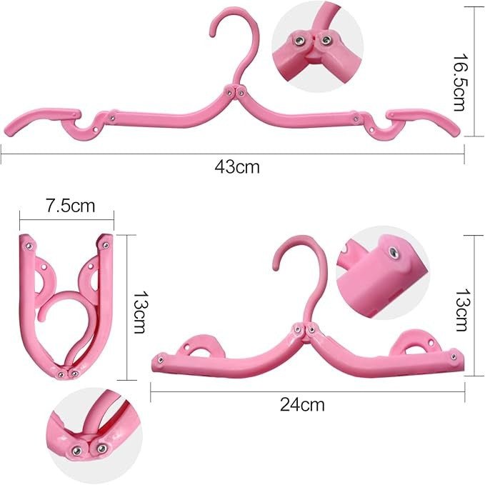 Portable Folding Clothes Hangers – Travel & Home Use - Saadiq.pk