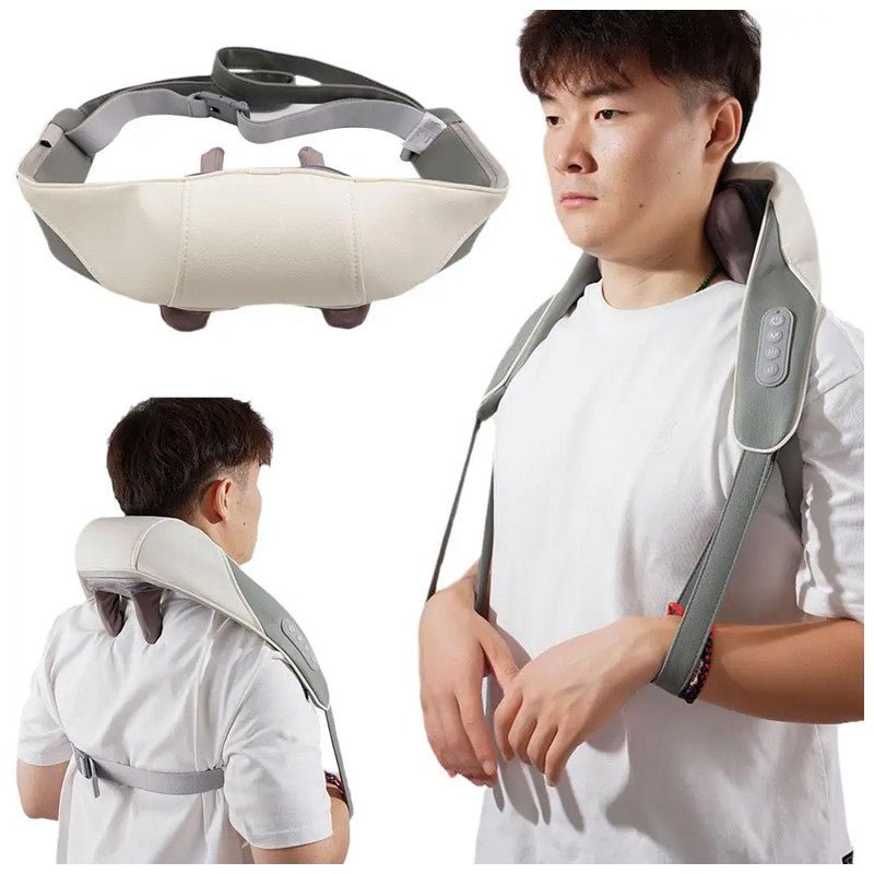 Portable Neck & Back Massager | Heat Therapy - Saadiq.pk