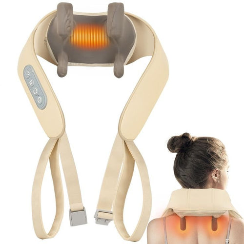 Portable Neck & Back Massager | Heat Therapy - Saadiq.pk