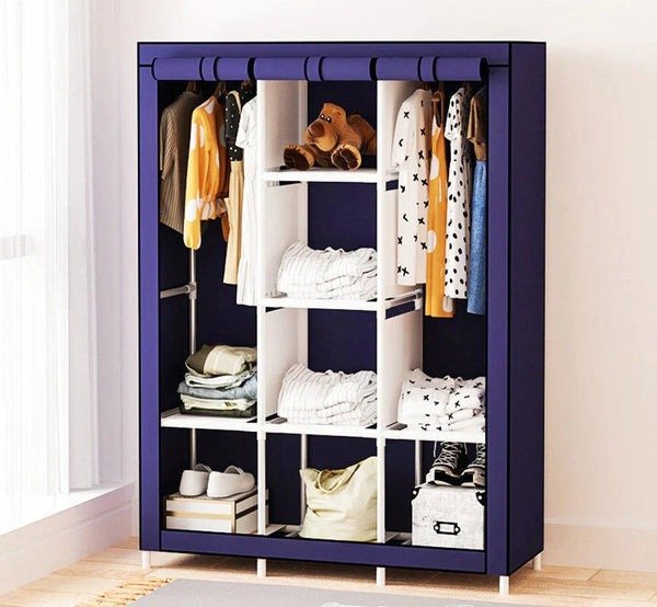 Portable Wardrobe Cloth Organizer – Foldable Storage Cabinet - Saadiq.pk