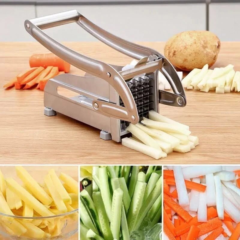 Potato Chipper – French Fries & Wedges Cutter with 2 Blades - Saadiq.pk