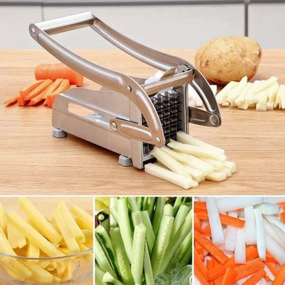 Potato Chipper – French Fries & Wedges Cutter with 2 Blades - Saadiq.pk