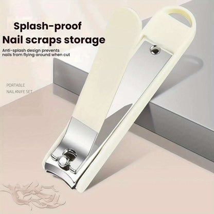 Premium 6pcs Nail Cutter Set – Portable Splash Resistant Grooming Kit for Men & Women - Saadiq.pk