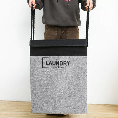 Premium Laundry Basket with Lid – Durable Clothes Storage Organizer - Saadiq.pk