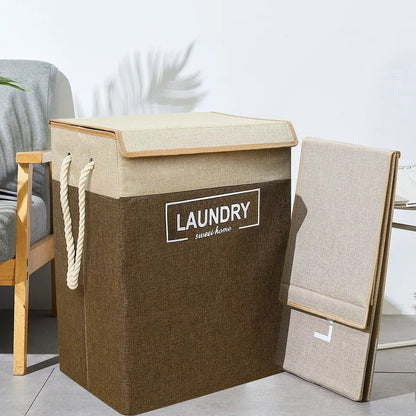 Premium Laundry Basket with Lid – Durable Clothes Storage Organizer - Saadiq.pk