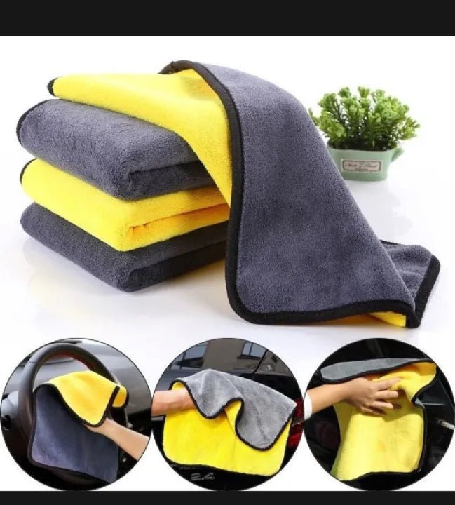 Premium Microfiber Car Cleaning Towel – Super Absorbent & Scratch - Free - Saadiq.pk