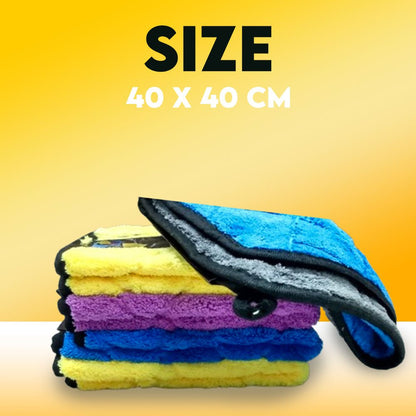 Premium Microfiber Car Cleaning Towel – Super Absorbent & Scratch - Free - Saadiq.pk