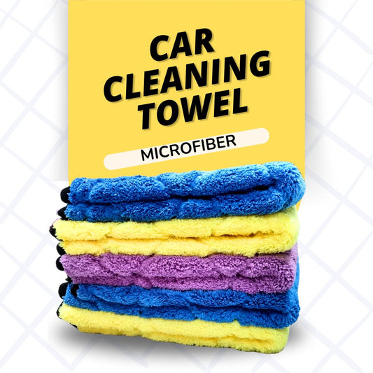 Premium Microfiber Car Cleaning Towel – Super Absorbent & Scratch - Free - Saadiq.pk