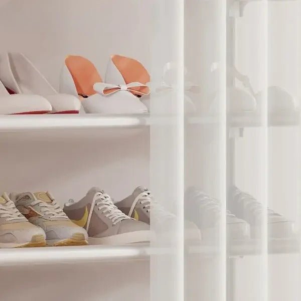 Premium Multi - Layer Shoe Rack with Dust Cover | Space Saving Dustproof Shoe Organizer - Saadiq.pk