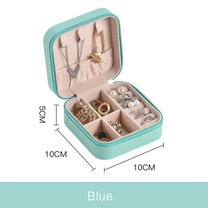 Premium Multi‑Compartment Jewelry Organizer – Glass Top Ring & Earrings Display Storage Box - Saadiq.pk