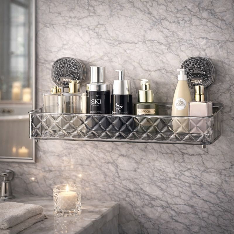 Premium Suction Cup Bathroom Storage Shelf (High Quality) - Saadiq.pk
