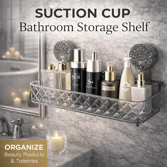 Premium Suction Cup Bathroom Storage Shelf (High Quality) - Saadiq.pk