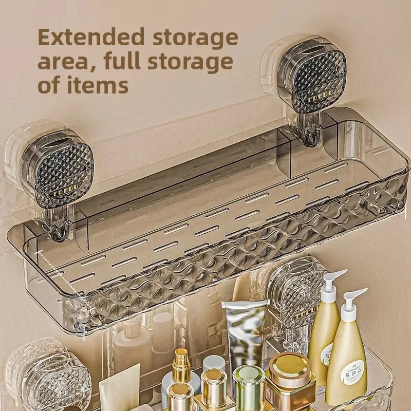 Premium Suction Cup Bathroom Storage Shelf (High Quality) - Saadiq.pk