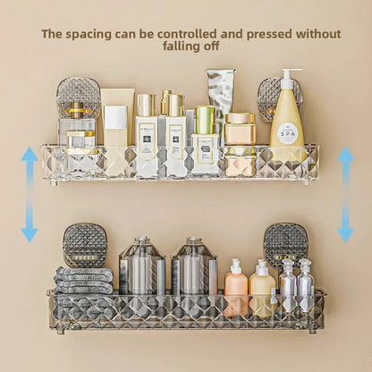 Premium Suction Cup Bathroom Storage Shelf (High Quality) - Saadiq.pk