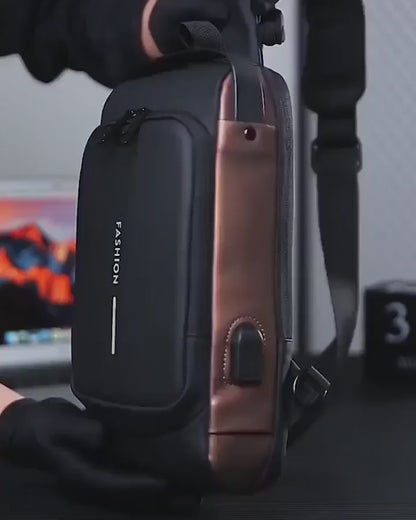 Anti-Theft Crossbody Sling Bag with USB Charging
