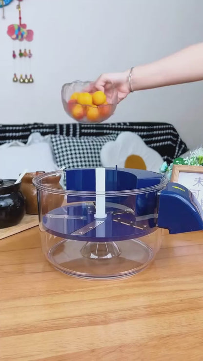 Automatic Electric Fruit Peeler Machine One-Touch Grape, Plum, Tomato & Garlic Peeling Device with Storage Bowl