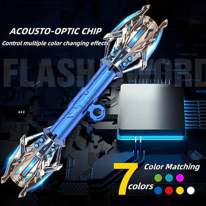 2-in-1 LED Light Sword Toy with Sound Effects