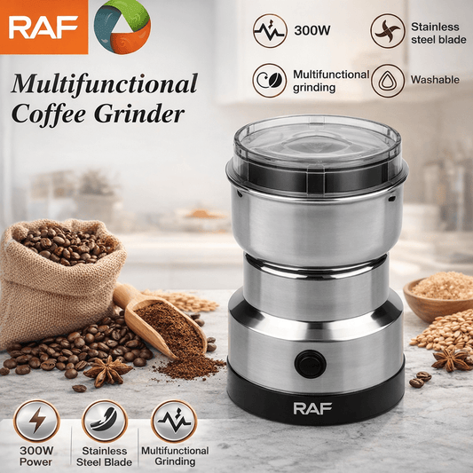 RAF Electric Coffee Grinder – Stainless Steel High Speed Multi‑Purpose Grinder - Saadiq.pk
