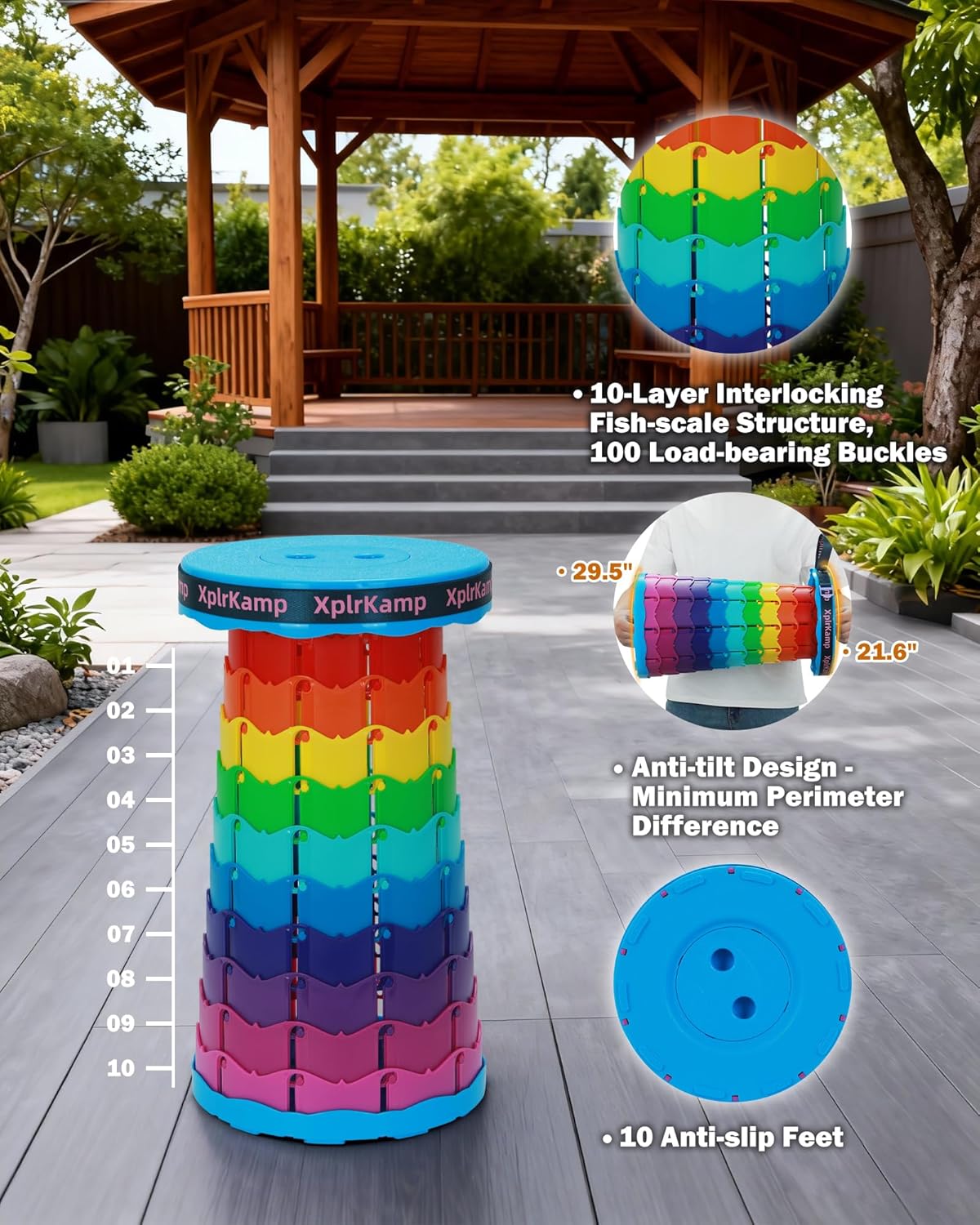 Telescopic foldable stool for travel - Saadiq.pk Pakistan