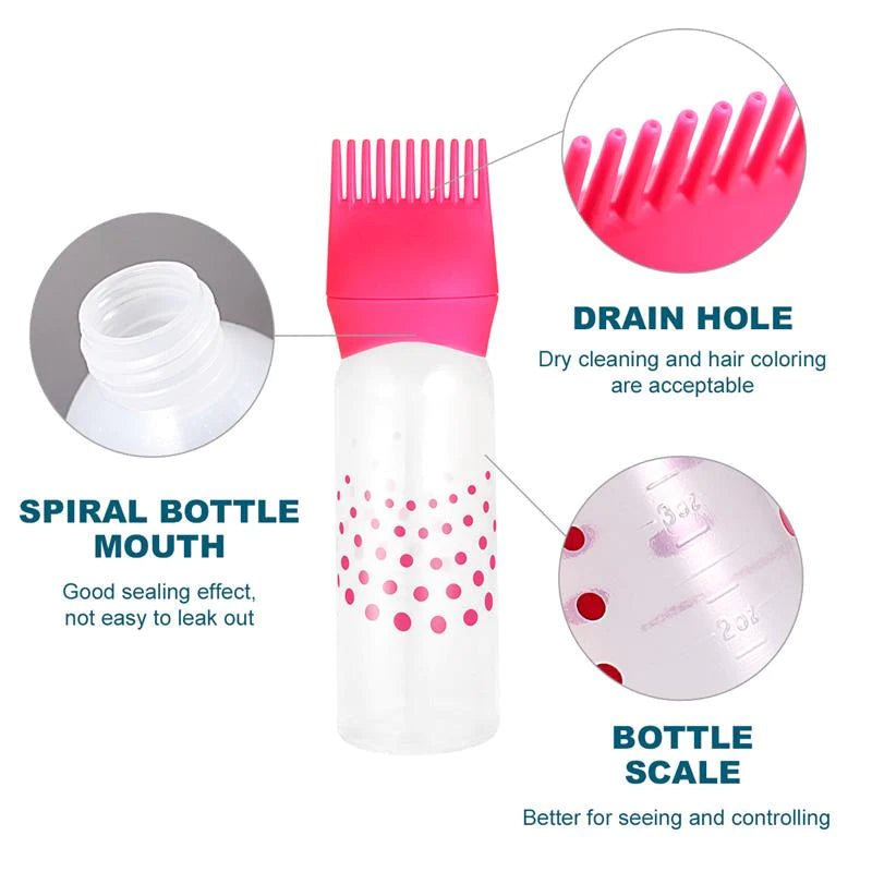 Refillable Hair Color Applicator Bottle – Salon Tint & Shampoo Dispenser Tool - Saadiq.pk