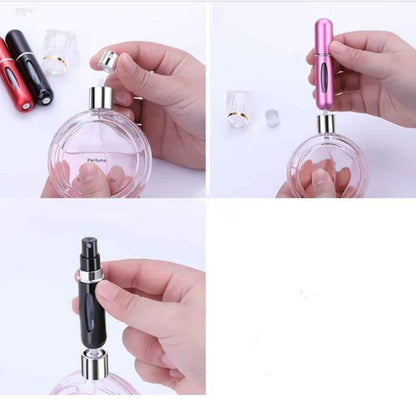 Refillable Mini Perfume Spray Bottle – Portable Travel Atomizer (5ml) - Saadiq.pk
