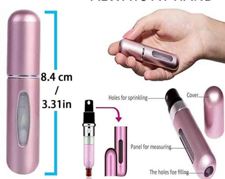 Refillable Mini Perfume Spray Bottle – Portable Travel Atomizer (5ml) - Saadiq.pk