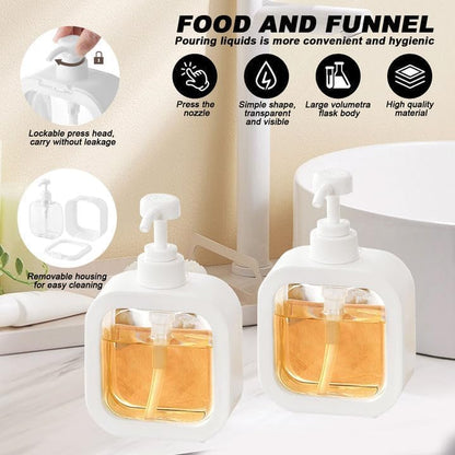 Refillable Soap & Lotion Dispenser – Shampoo & Hand Wash Bottle 300ml / 500ml - Saadiq.pk