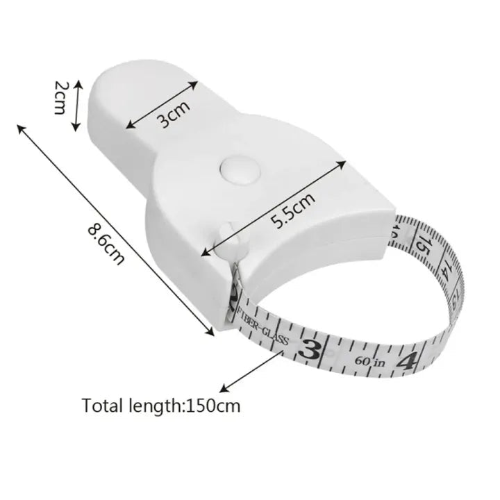 Retractable Body Measuring Tape | Portable Tape for Body, Waist & Fitness Tracking - Saadiq.pk
