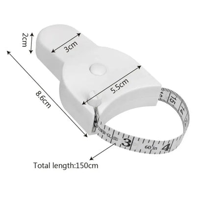 Retractable Body Measuring Tape | Portable Tape for Body, Waist & Fitness Tracking - Saadiq.pk