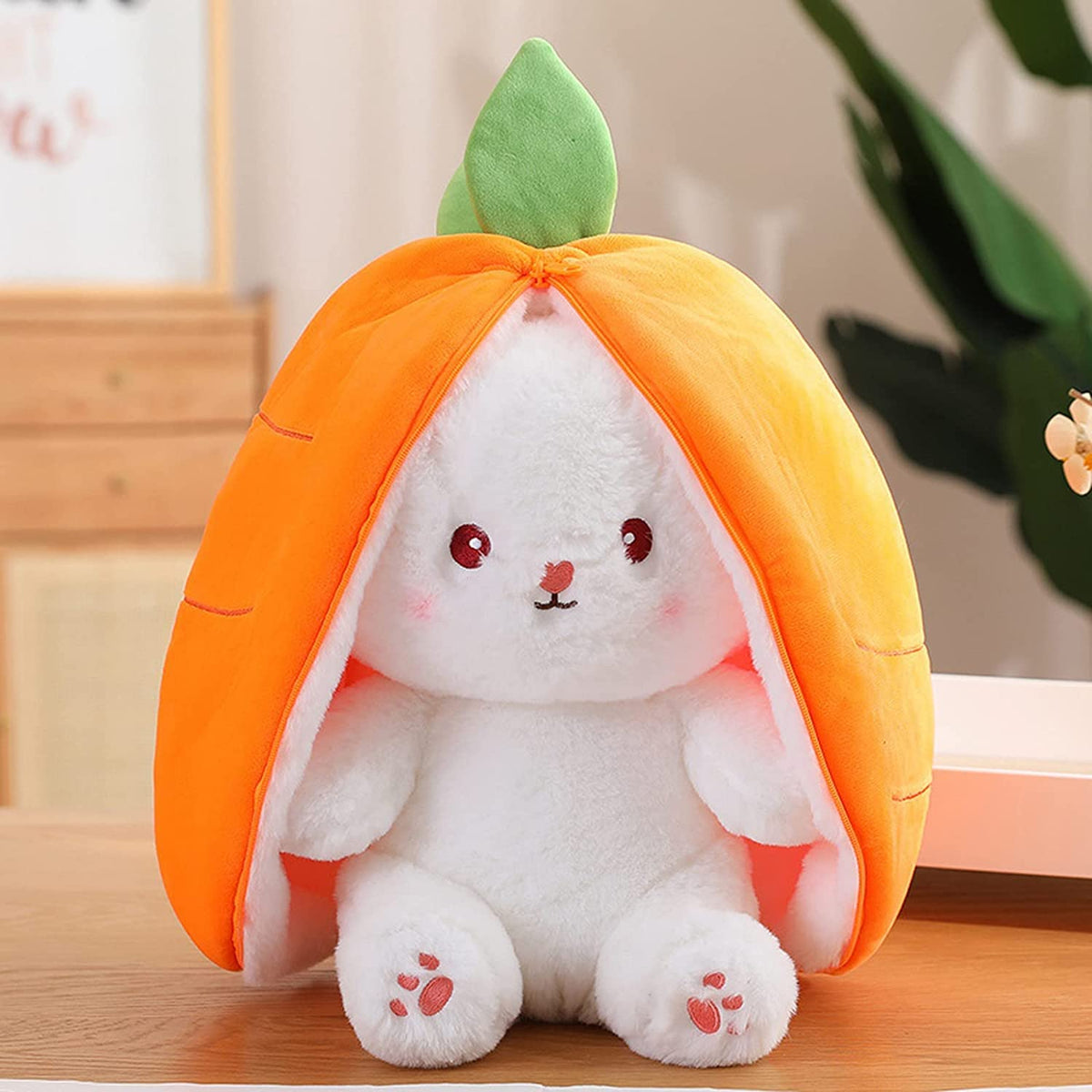 Reversible Rabbit Plush Toy – 2-in-1 Bunny Soft Stuffed Toy for Kids