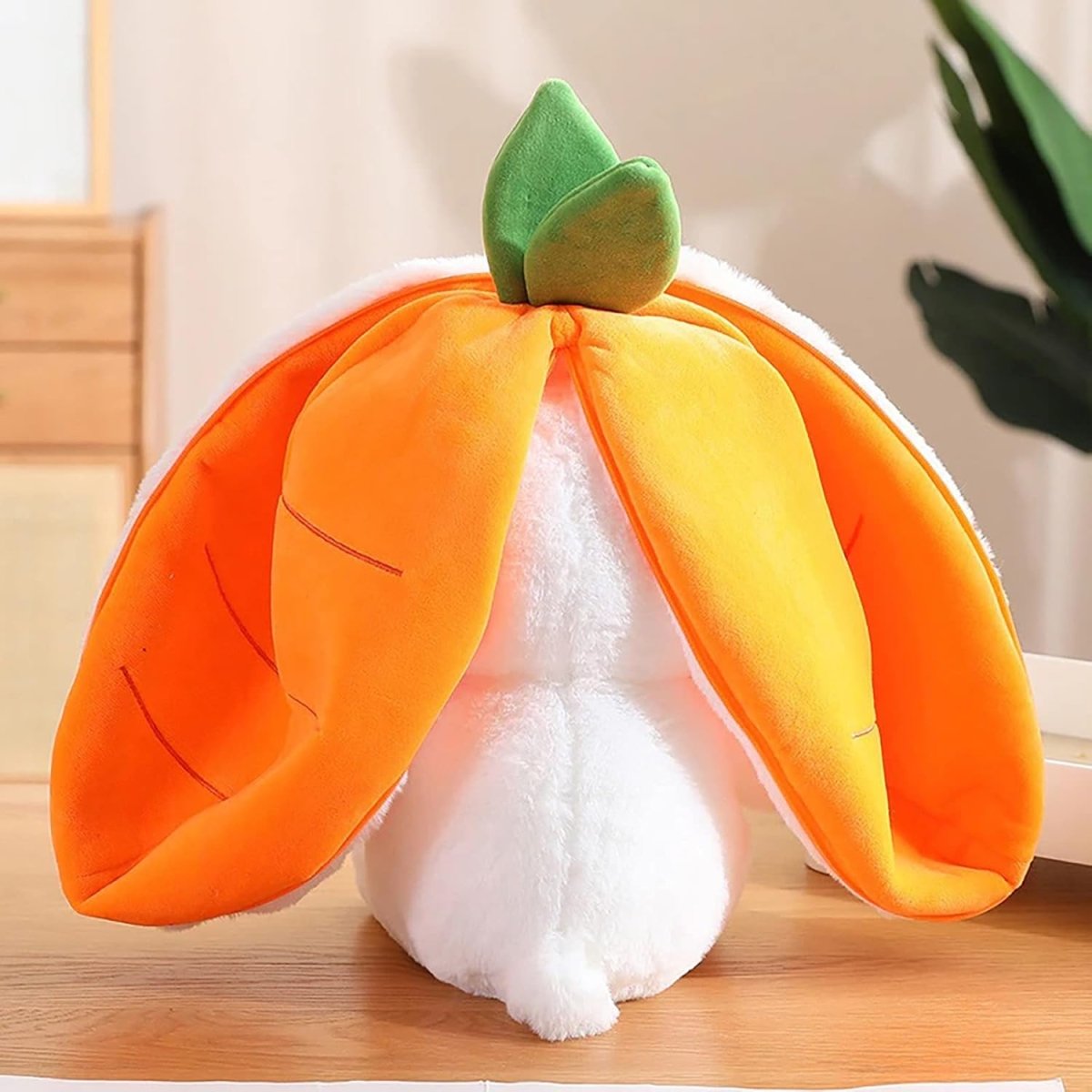 Reversible Bunny Plush – Strawberry & Carrot Soft Stuffed Toy - Saadiq.pk