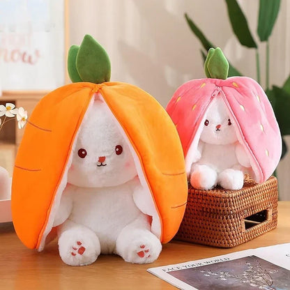 Reversible Rabbit Plush Toy – 2-in-1 Bunny Soft Stuffed Toy for Kids