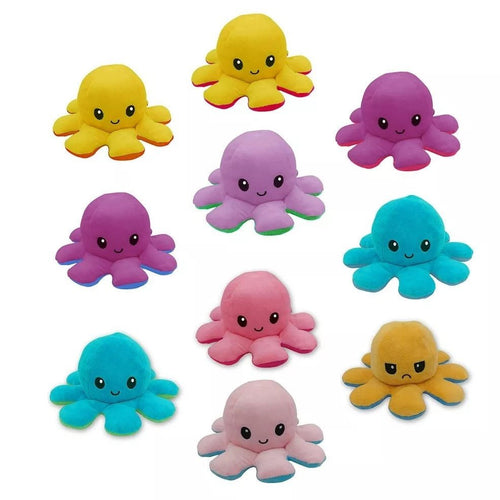 Reversible Octopus Plush Toy – Double - Sided Mood Changing Stuffed Doll - Saadiq.pk