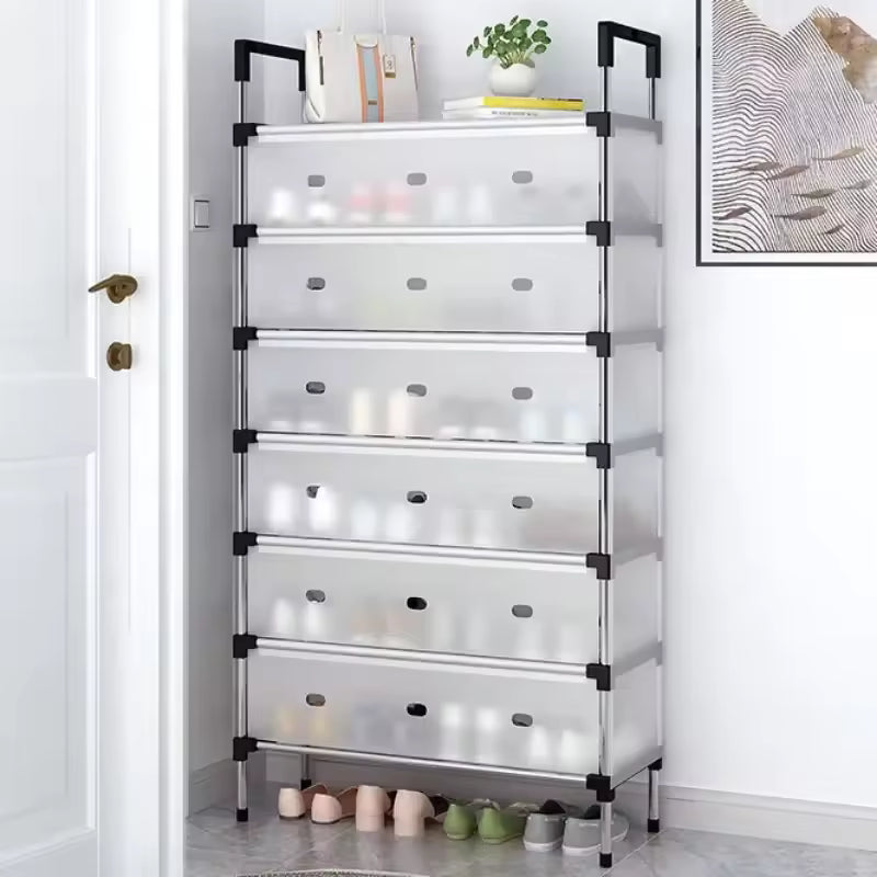Dustproof Shoe Rack Organizer | 5/6/7 Layer Waterproof Shoe Stand | Space-Saving Storage Shelf for Home