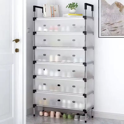 Dustproof Shoe Rack Organizer | 5/6/7 Layer Waterproof Shoe Stand | Space-Saving Storage Shelf for Home
