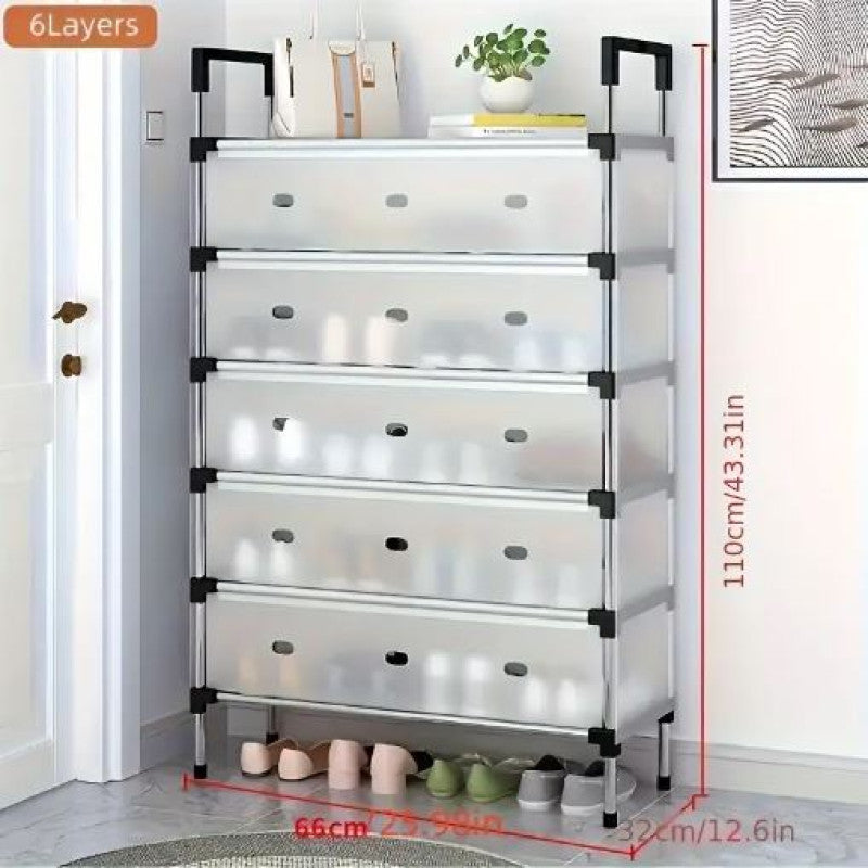 Dustproof Shoe Rack Organizer | 5/6/7 Layer Waterproof Shoe Stand | Space-Saving Storage Shelf for Home