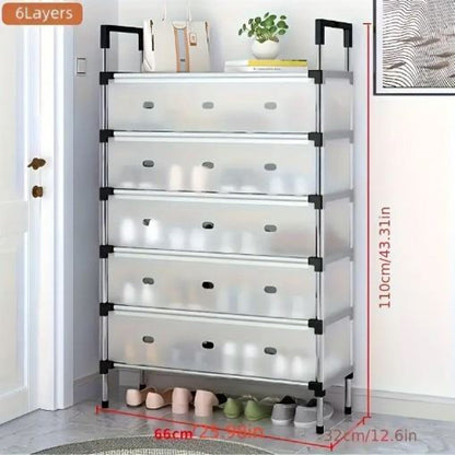 Dustproof Shoe Rack Organizer | 5/6/7 Layer Waterproof Shoe Stand | Space-Saving Storage Shelf for Home