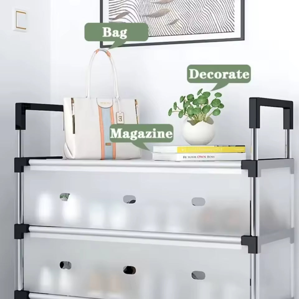 Dustproof Shoe Rack Organizer | 5/6/7 Layer Waterproof Shoe Stand | Space-Saving Storage Shelf for Home