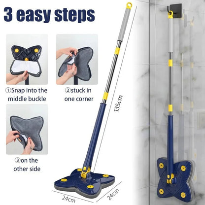 Rotatable 4 Leaf Twist Mop - Saadiq.pk